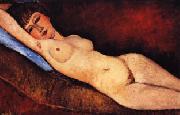 Amedeo Modigliani Reclining Nude on a Blue Cushion Sweden oil painting reproduction
